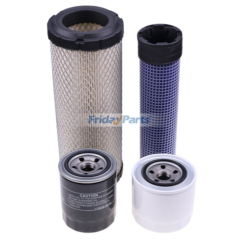 Wartungsfiltersatz für Yanmar 3TNV88-BNHB-Motor, John Deere 35D 27D Kompaktbagger
