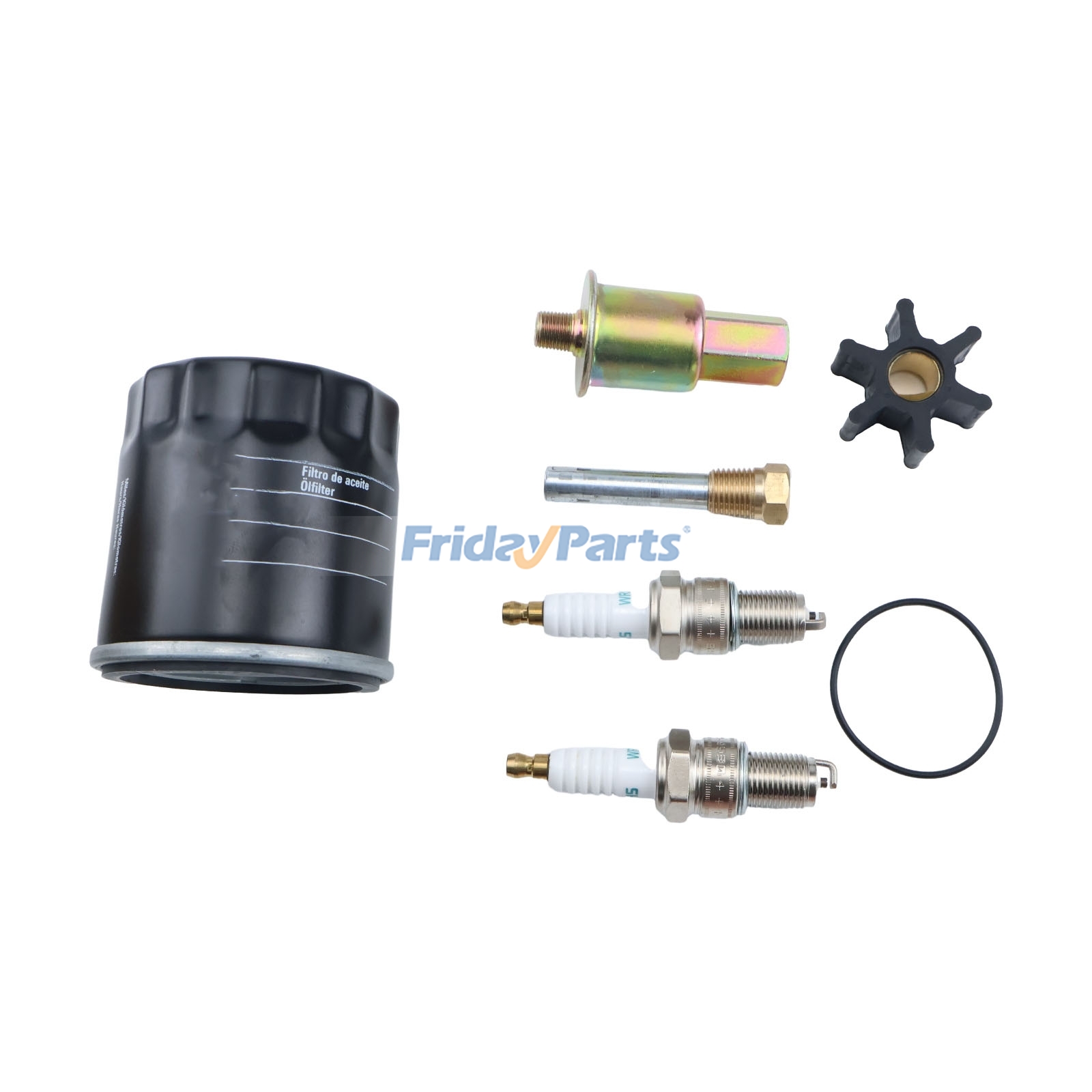 Kit de mantenimiento y bujía 359978 BPR4ES 359771 para generador de gasolina marino Kohler 4EF 5E 6EF 7.3E de FridayParts