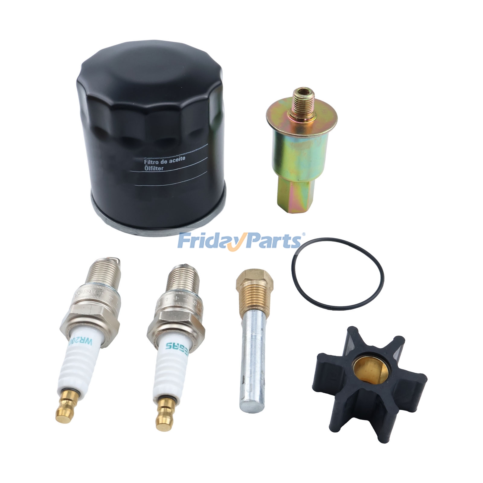 Kit de mantenimiento y bujía 359978 BPR4ES 359771 para generador de gasolina marino Kohler 4EF 5E 6EF 7.3E