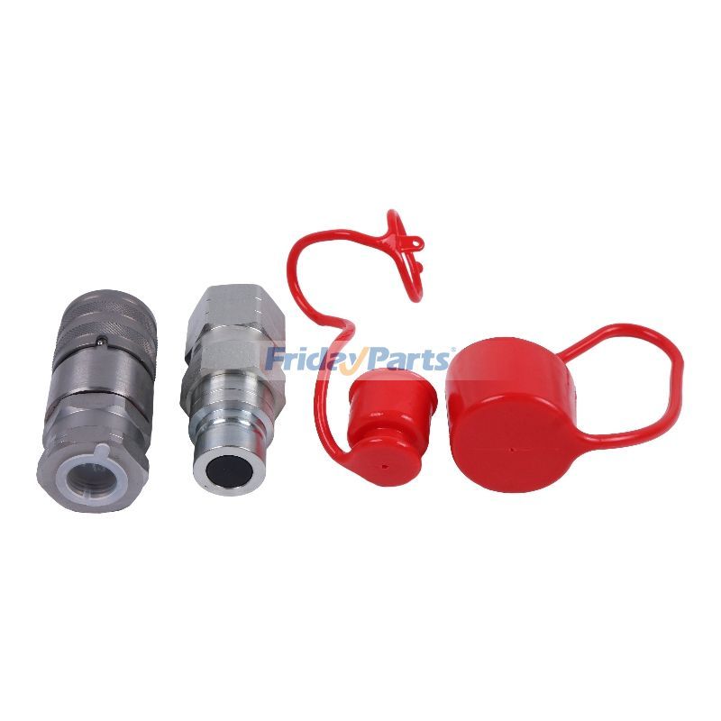  Male & Female Flat Face Coupler Kit For CAT