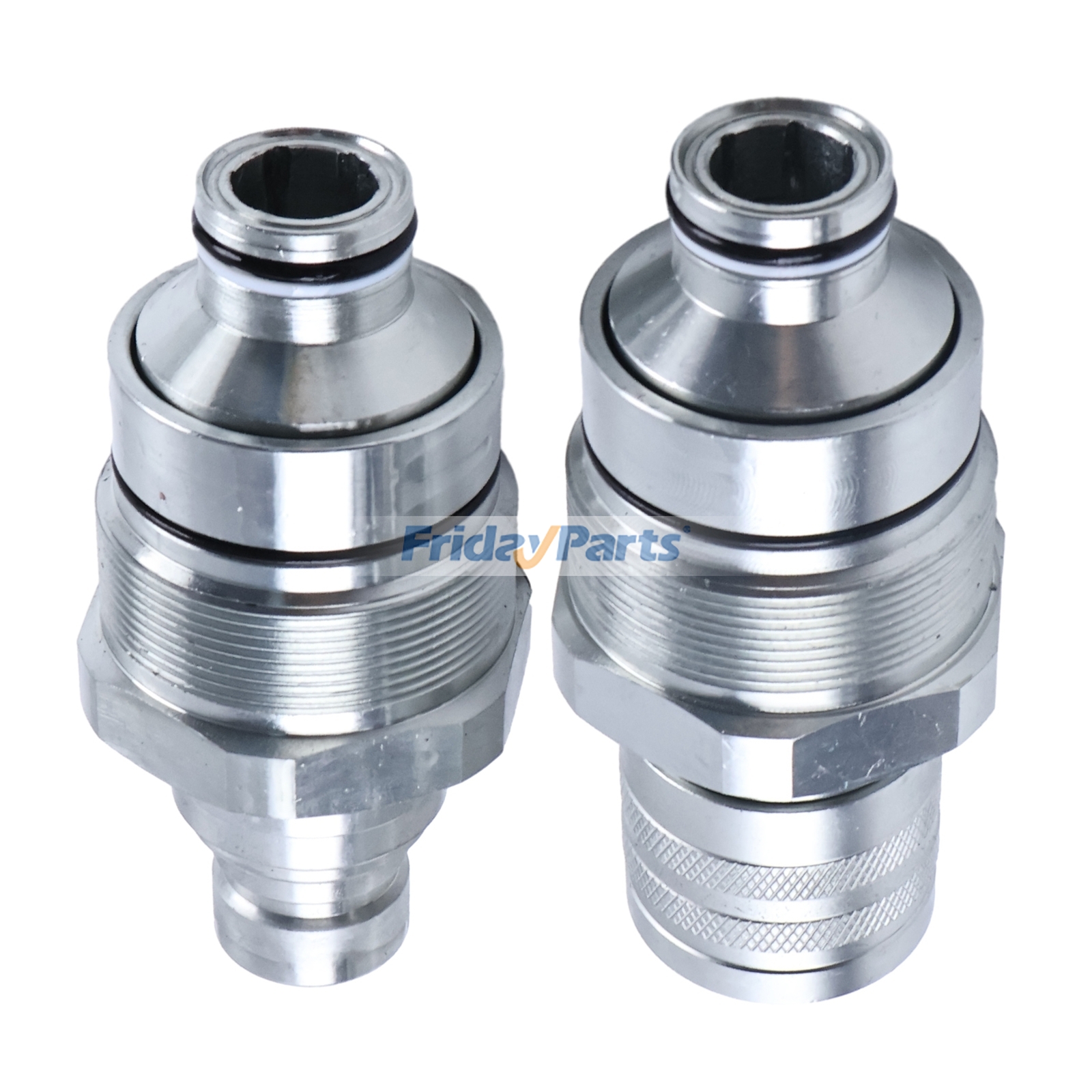 FFH 48mm Male & Female Flat Face Coupler Kit 47396760 47396761 for CASE Compact Track & Skid Steer Loader SR130 SR150 SR175 SR210 SR250 TR270 TR320 TV380