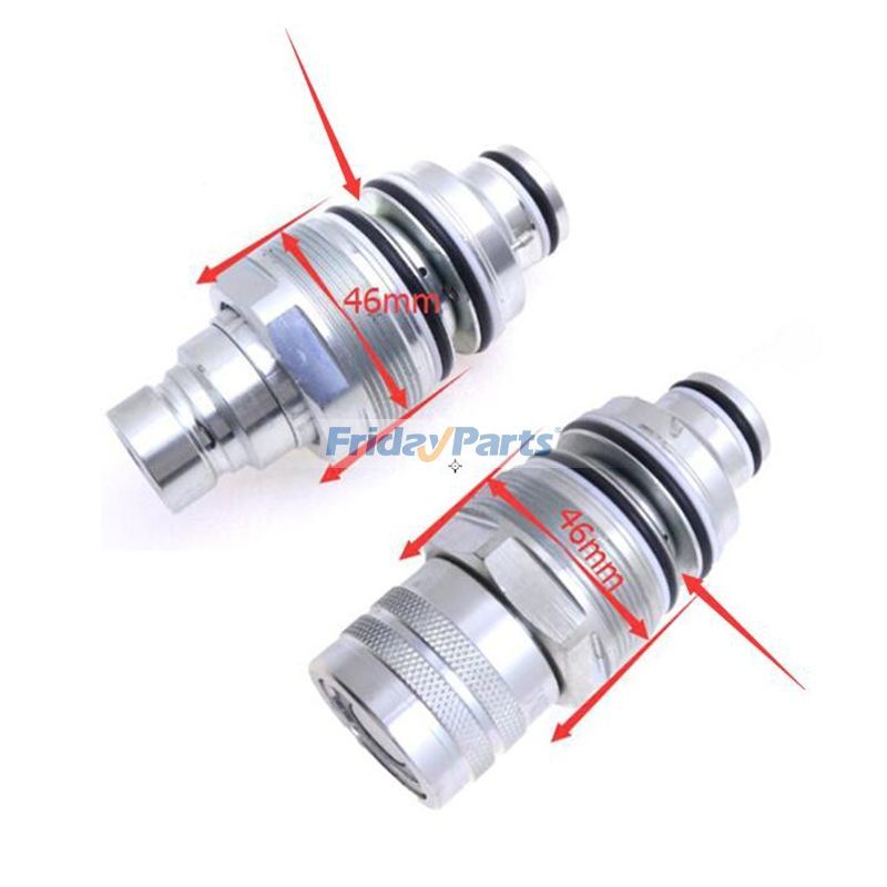 Male & Female Flat Face Coupler Kit for Loader