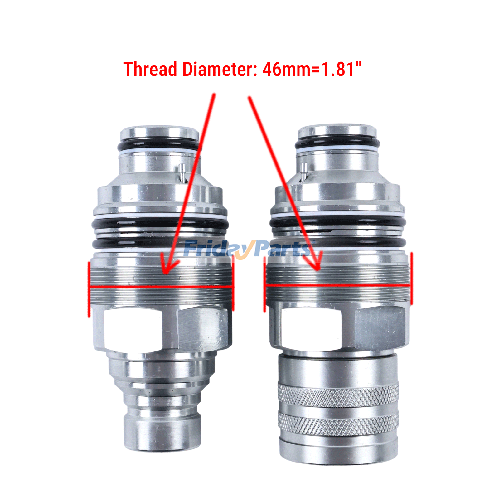 Male & Female Flat Face Coupler Kit for Loader