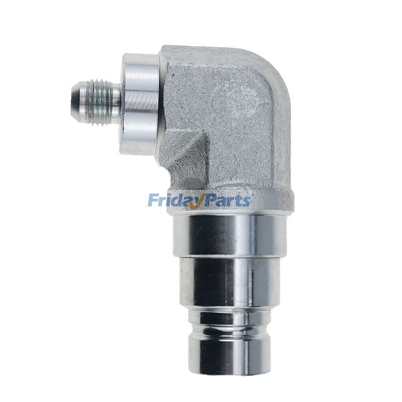 Loader Male Flat Face Coupler with 3/8″ JIC 90 Degree End