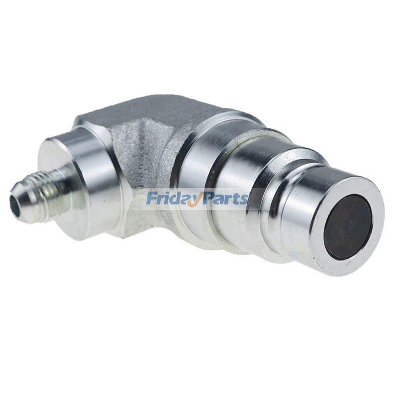 Male Flat Face Coupler with 3/8″ JIC 90 Degree End in Stock in China