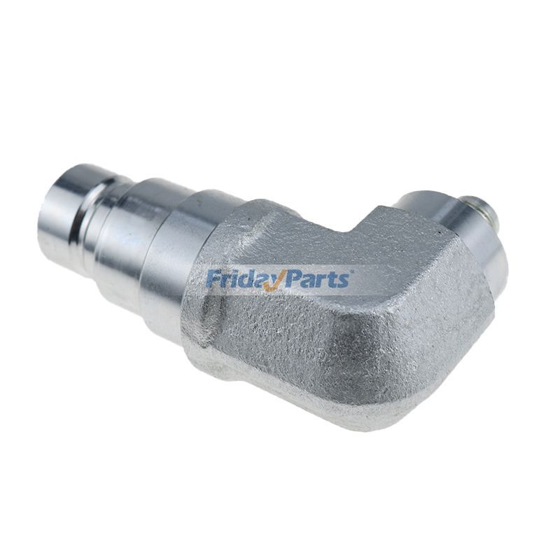  Male Flat Face Coupler with 3/8″ JIC 90 Degree End For BOBCAT