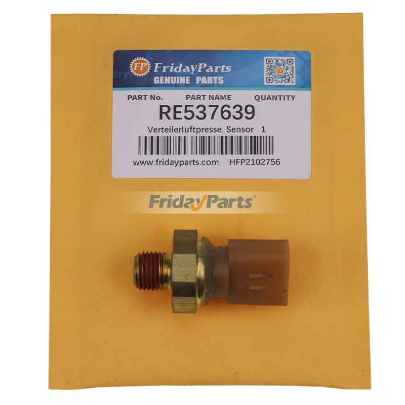 Manifold Air Press. Sensor RE537639 for John Deere 130G 160GLC 180GLC 210G 250GLC 290GLC 300GLC 350GLC 380GLC 1210E 1510E