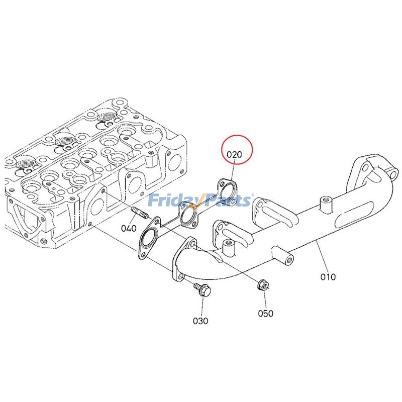 Manifold Gasket For KUBOTA Engine,Excavator,Generator,Mower,Tractor