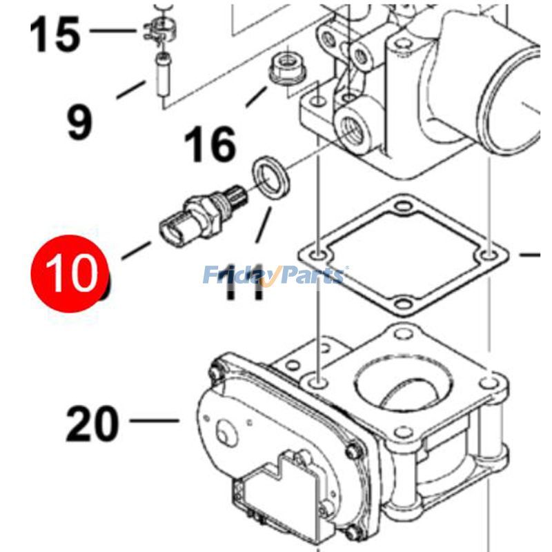 Manifold Intake Temperature Sensor for Loader