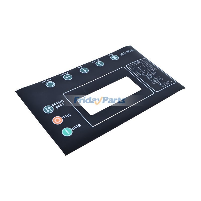 他ブランド用用エアコンプレッサー用コントローラー MAM-200 のメンブレンキーパッド