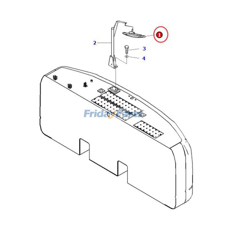 Espejo retrovisor 207-54-75710 para excavadora Komatsu PC160LC-7E0 PC200-8 PC200LC-8 PC220-8 para Excavadora Para KOMATSU FridayParts