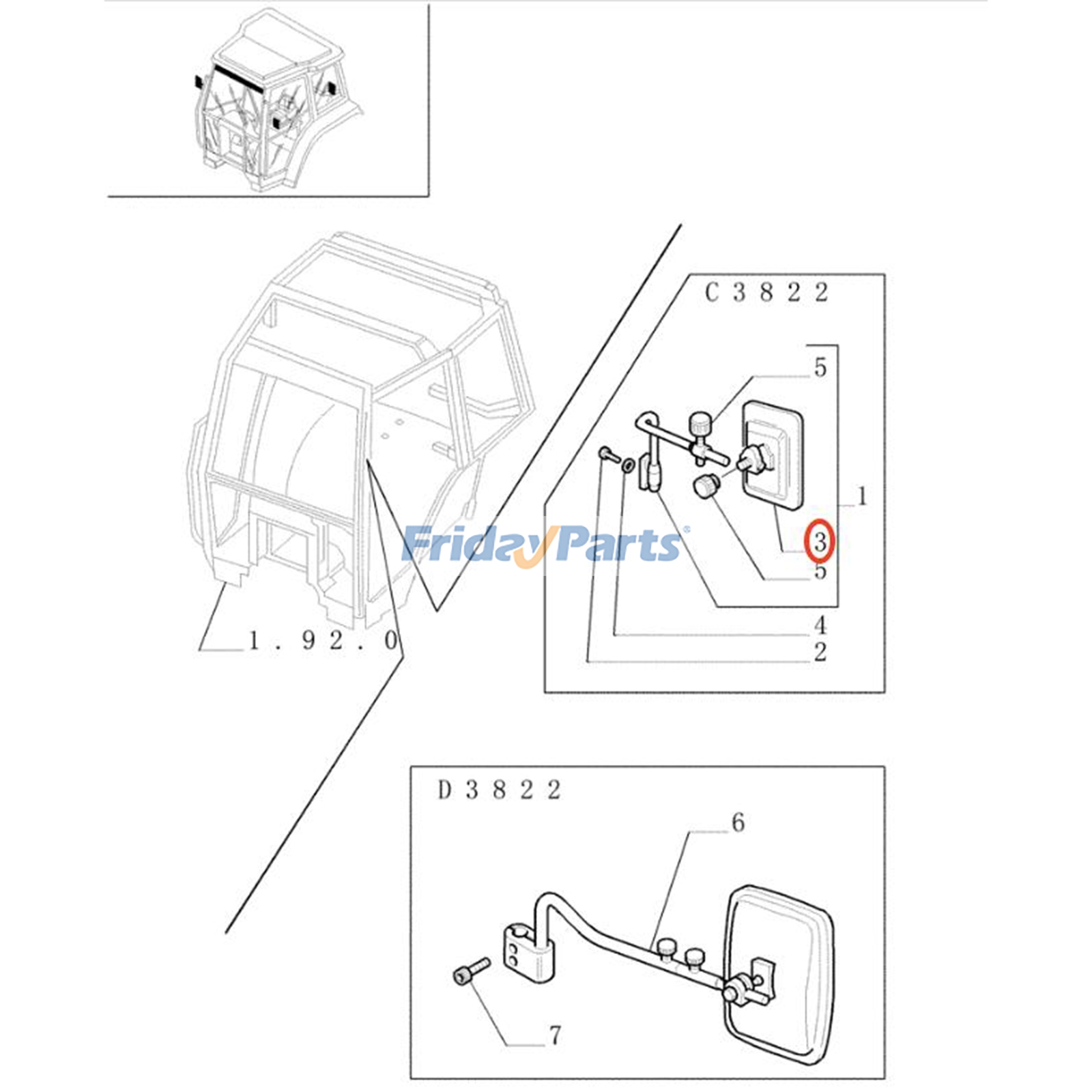 Miroirpour Tracteur