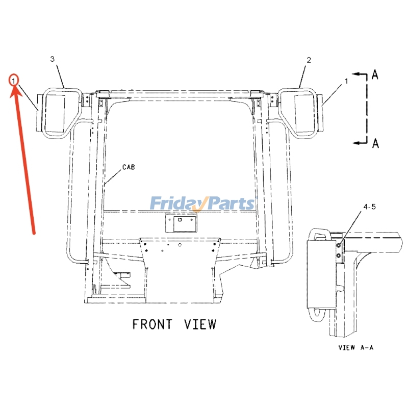 Mirror Assembly for Compactor,Engine,Loader,Other Construction Equipment