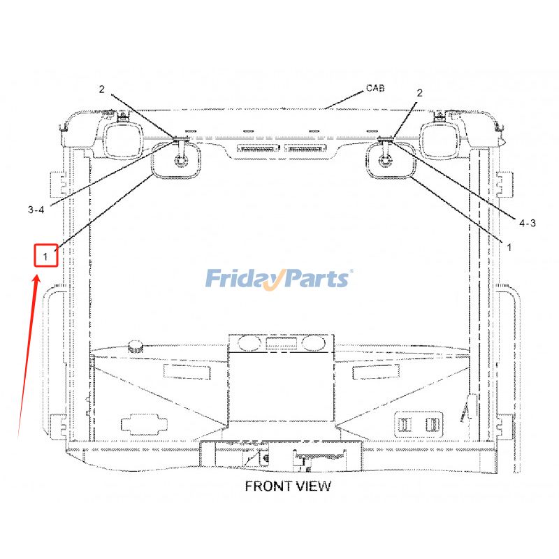 Mirror Assembly for Compactor,Engine,Loader,Motor Grader