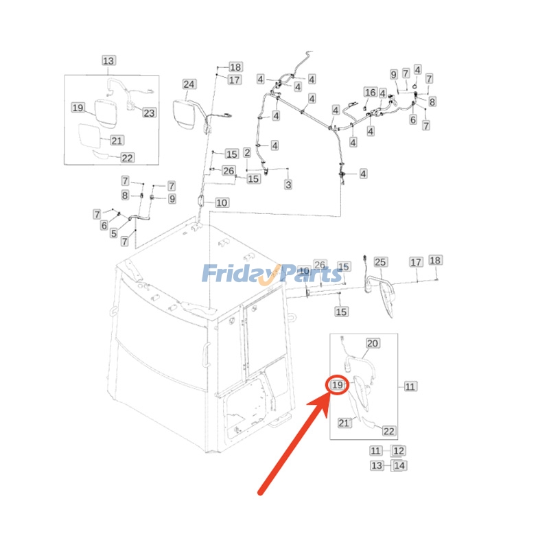 FridayParts Spiegelkopf
