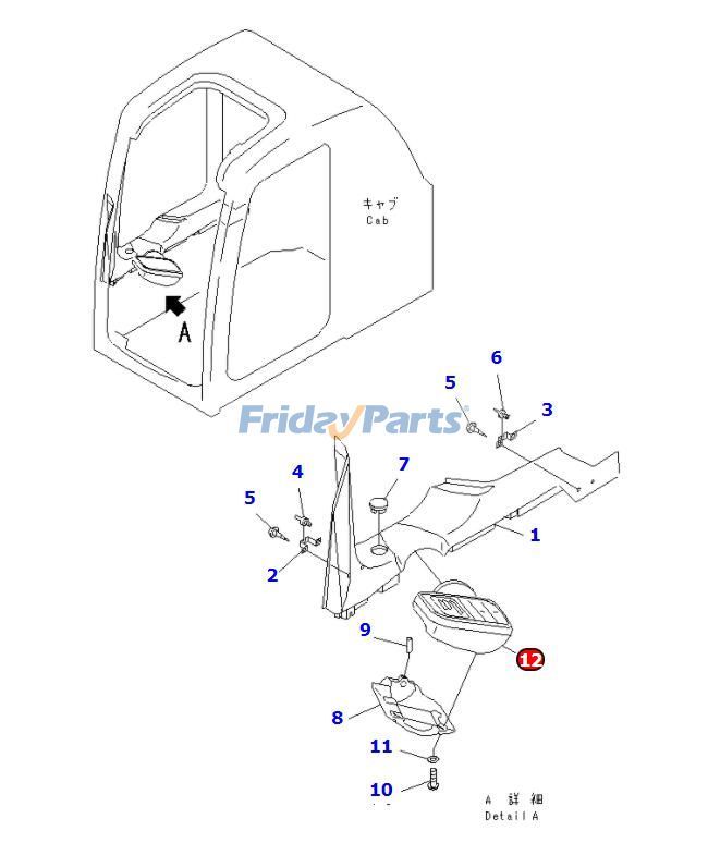 Panel de control 7834-71-4000 para excavadora Komatsu PW130-6K Para KOMATSU
