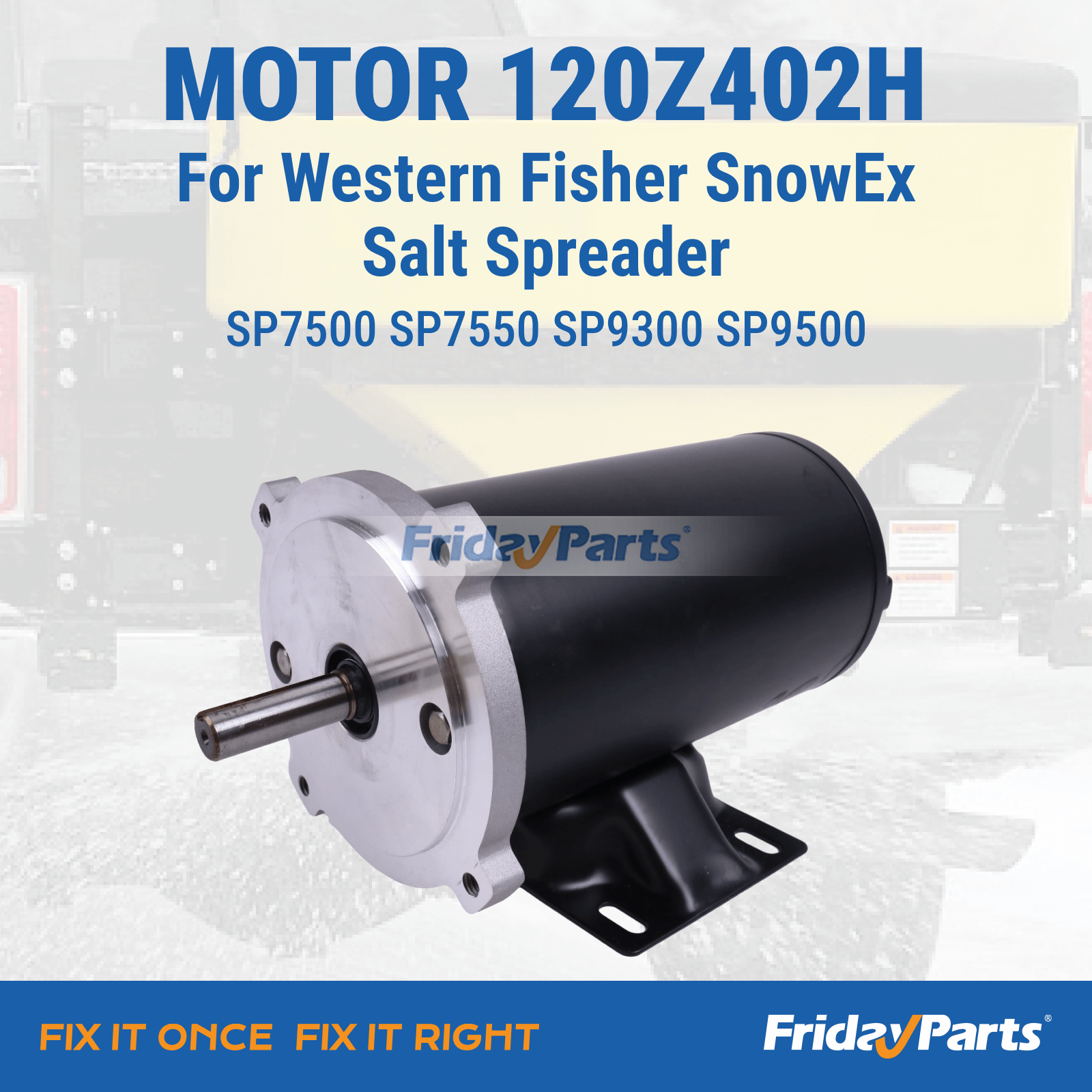 Motor 120Z402H para esparcidor de sal Western Fisher SnowEx SP7500 SP7550 SP9300 SP9500 Para OTRA MARCA