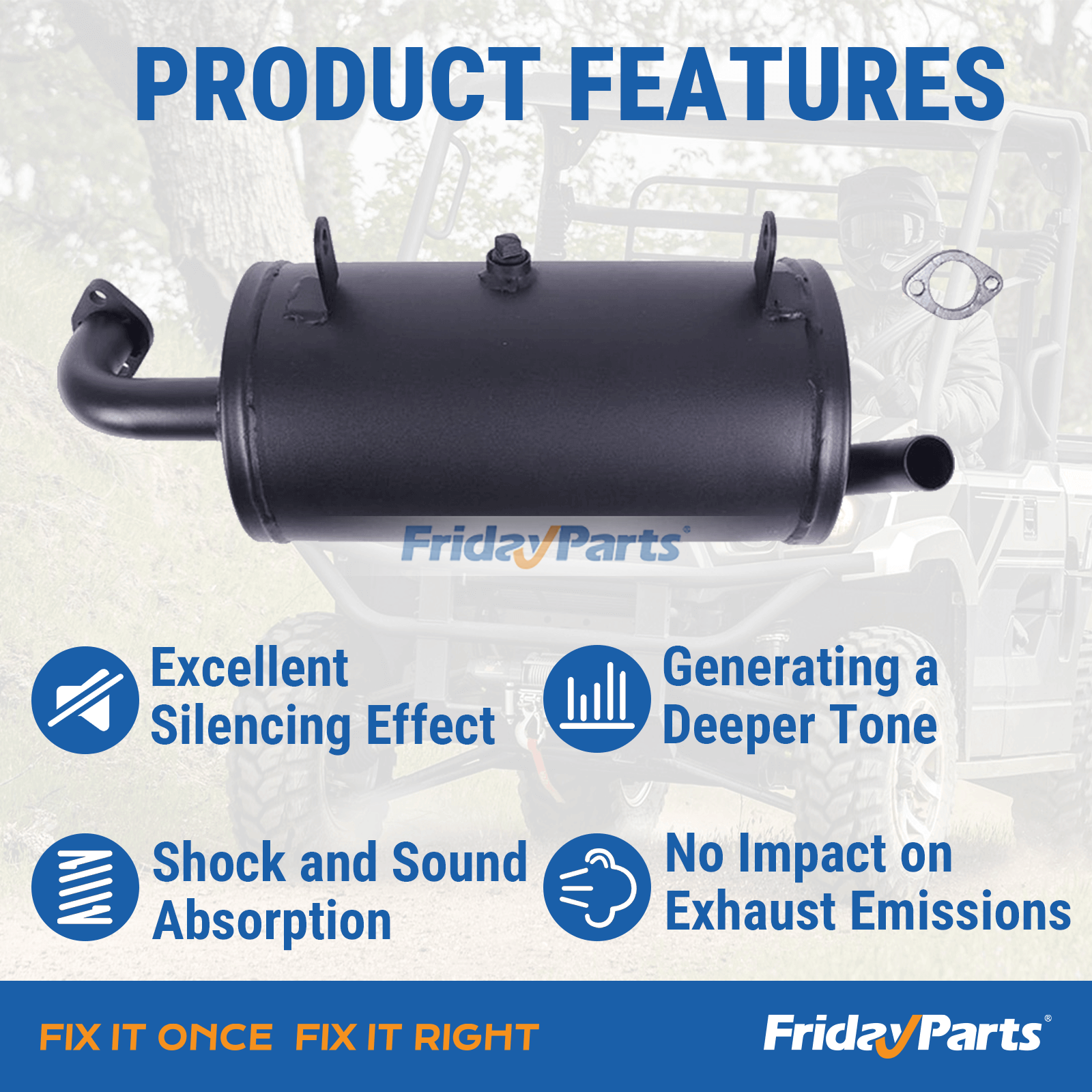 Sport UTV/ATV Muffler 