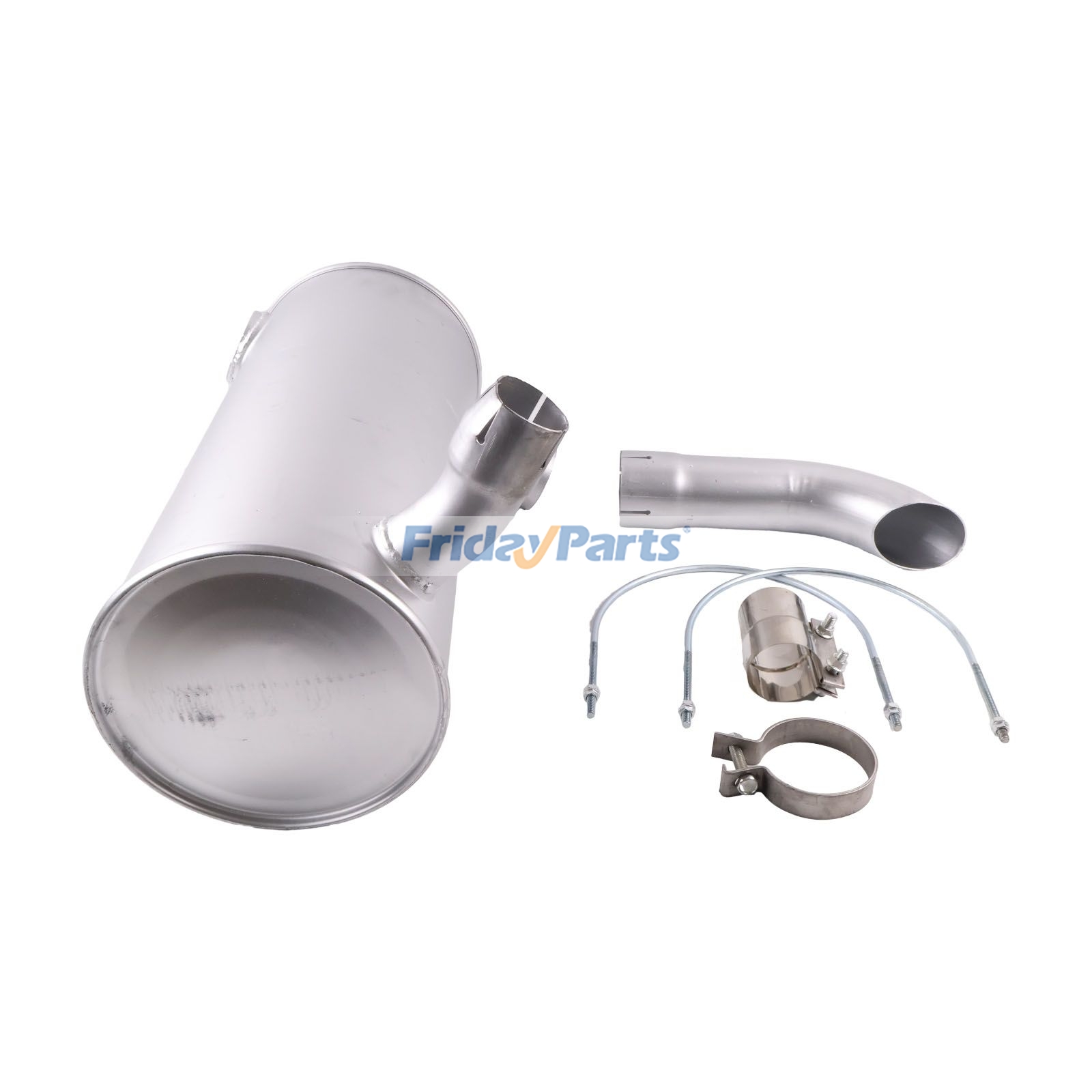  Muffler with Clamp and 2Pcs U-Bolt For JOHN DEERE