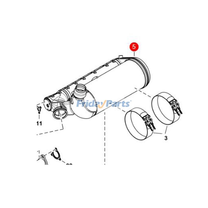 Muffler 7297423 for Bobcat Loader A770 S850 T870