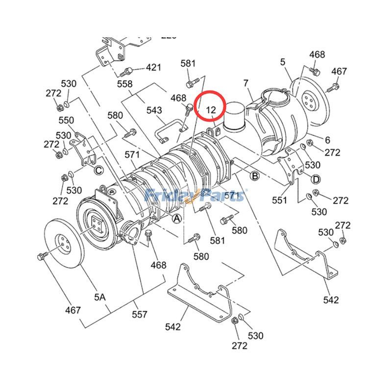 Muffler for Excavator