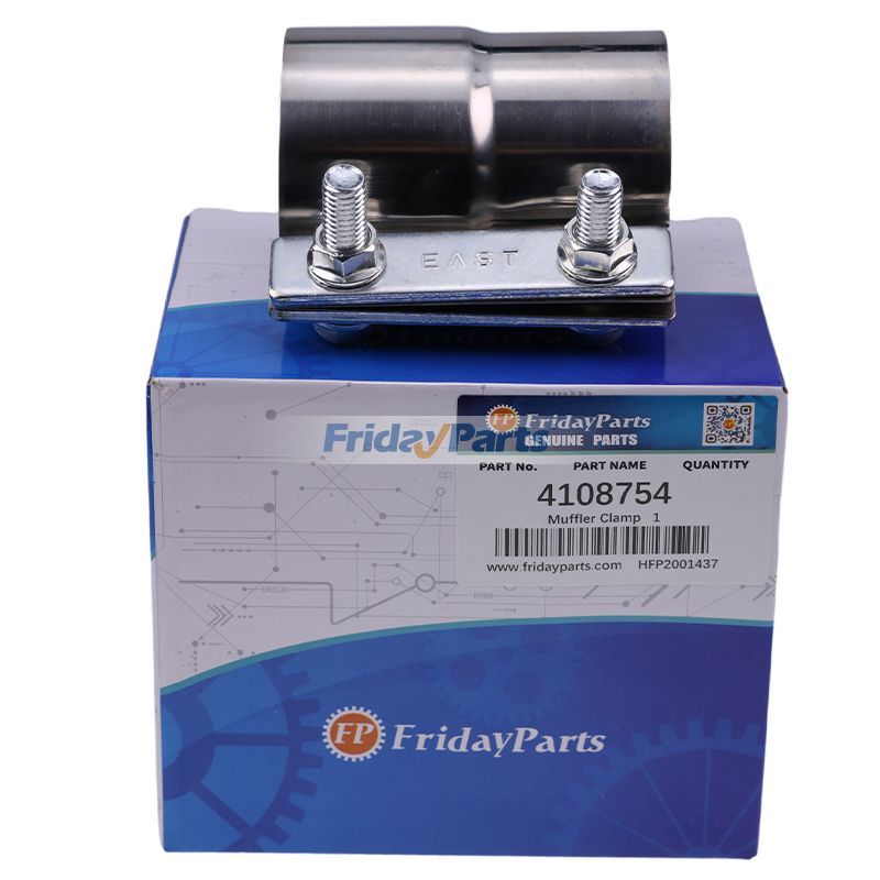 Muffler Clamp 4108754 for John Deere Excavator 290D 490 70D 70