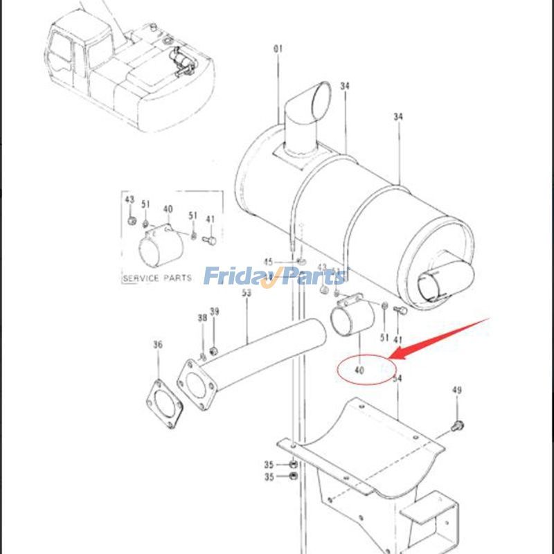 HITACHI用マフラークランプ