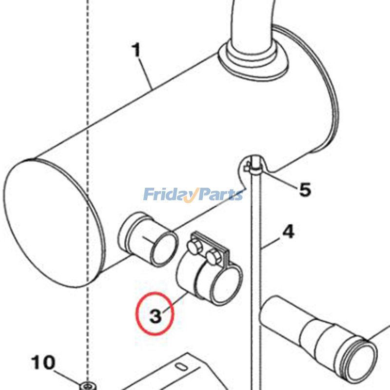 Muffler Clamp for Excavator