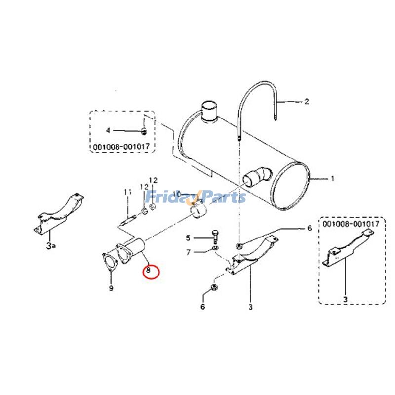 Schalldämpferrohr Caterpillar CATfür Motor,BaggerFür CAT