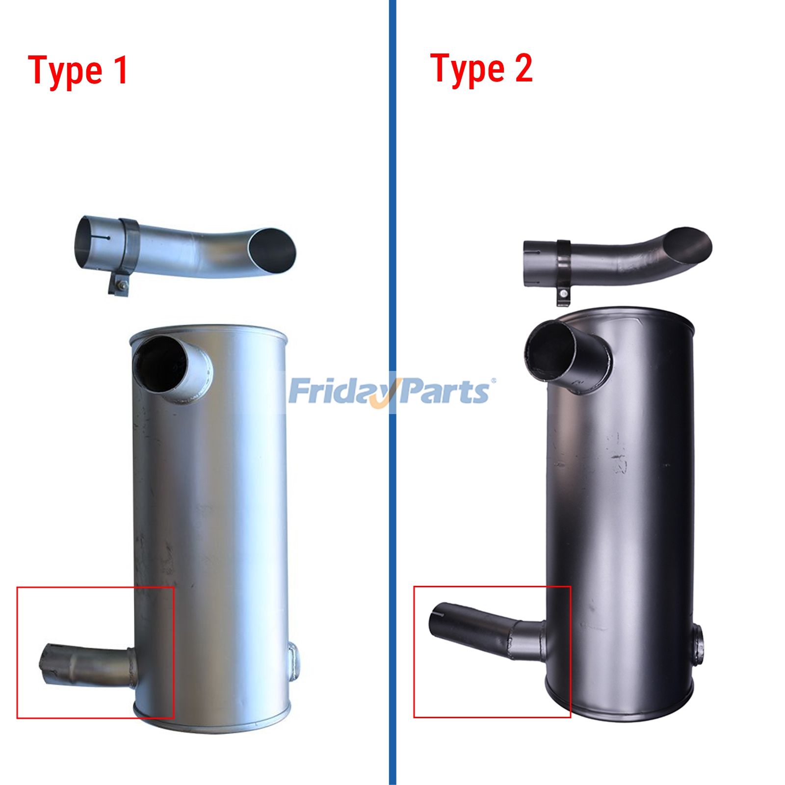 Silenciador de silenciador 4333182 4468451 para escavadeira Hitachi EX100WD-3C EX120-3C EX120-5 EX130H-5 EX130K-5 EX150LC-5 para Escavadora 