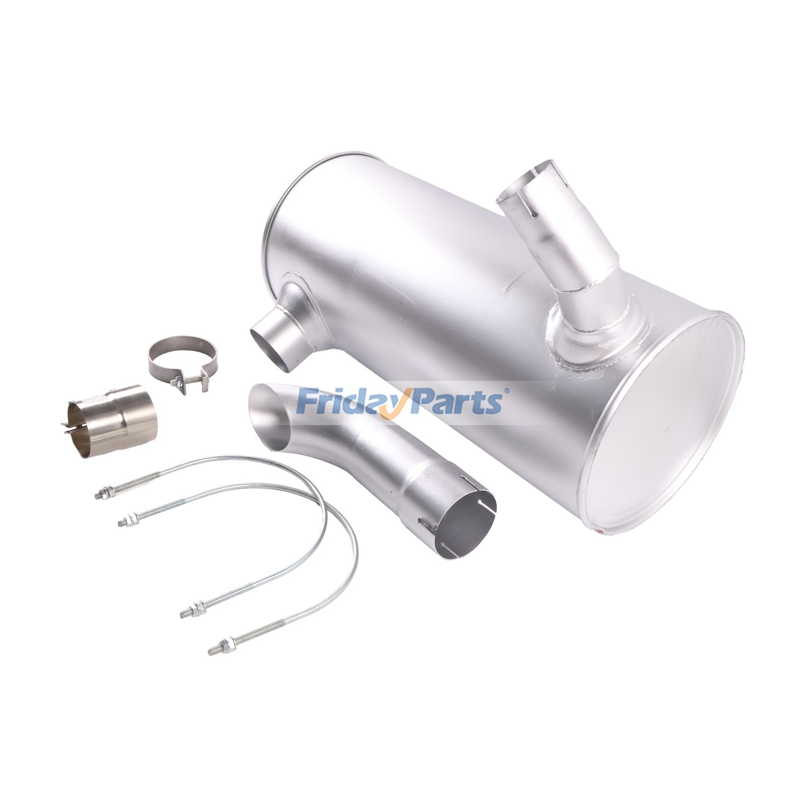 Muffler Silencer 6209-11-5221 with 2Pcs U Bolt and Clamp for Komatsu Engine 6D95 Excavator PC220-5 PC220-5C PC220LC-5 PC220LC-5C