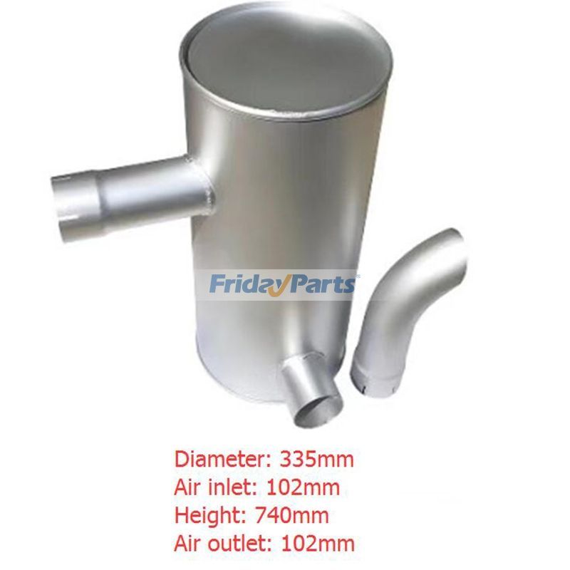 Muffler Silencer for Hyundai Excavator R265-9T 740x335mm
