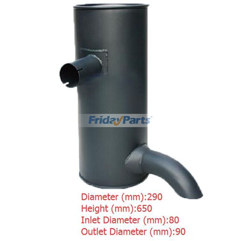 Silenciador de silenciador para escavadeira Sany SY210 para Escavadora 