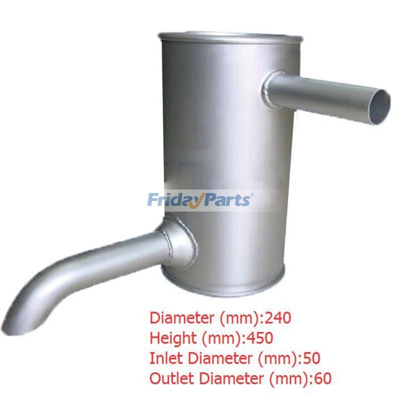 Silenciador de silenciador para escavadeira Sany SY60C para Escavadora 