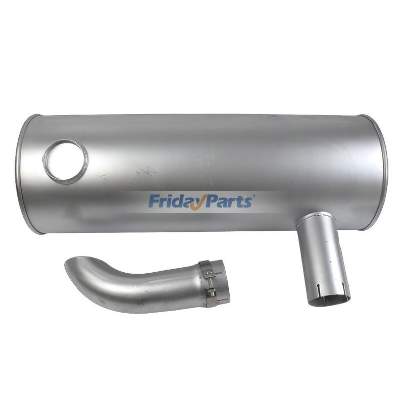 Excavator,Loader Muffler Silencer with Clamp and 2Pcs U-Bolt