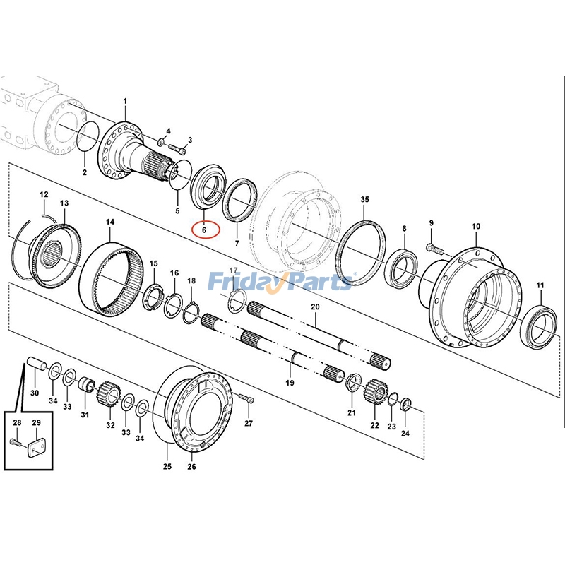 Sello multiusos VOE17221313 para camión volquete articulado Volvo A25F A25G A30F A30F A30G Para VOLVO
