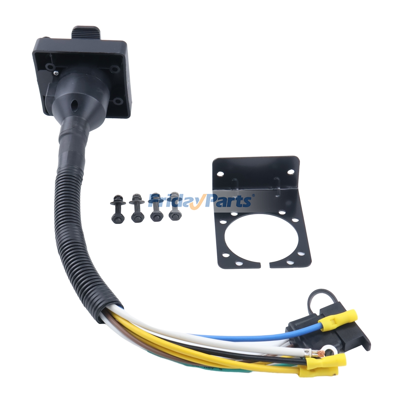 Multi-Tow 4 Flat to 7 Blade and 4 Flat Adapter compatible with Vehicle