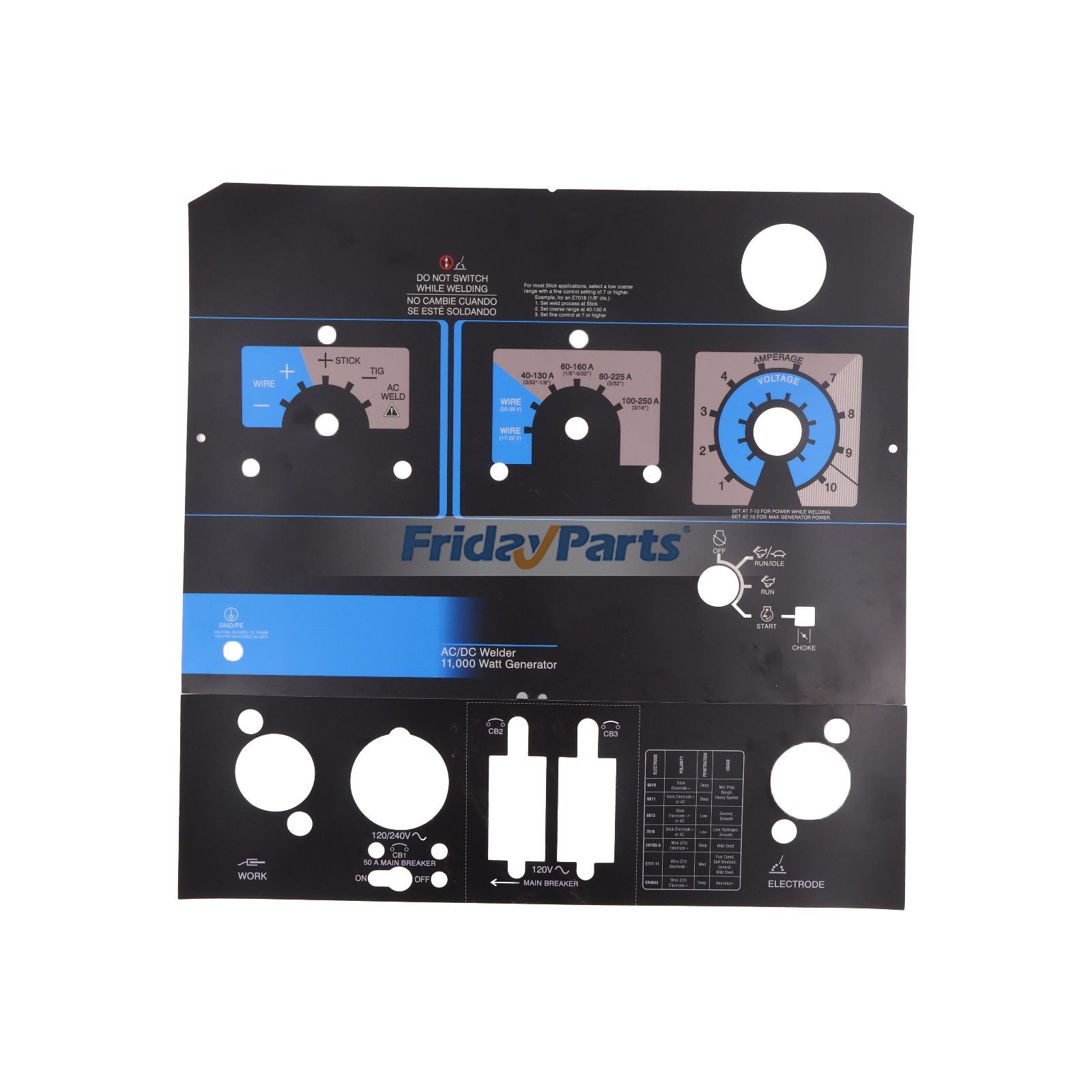 Nameplate Label 250290 for Miller Bobcat Welding Machine 250