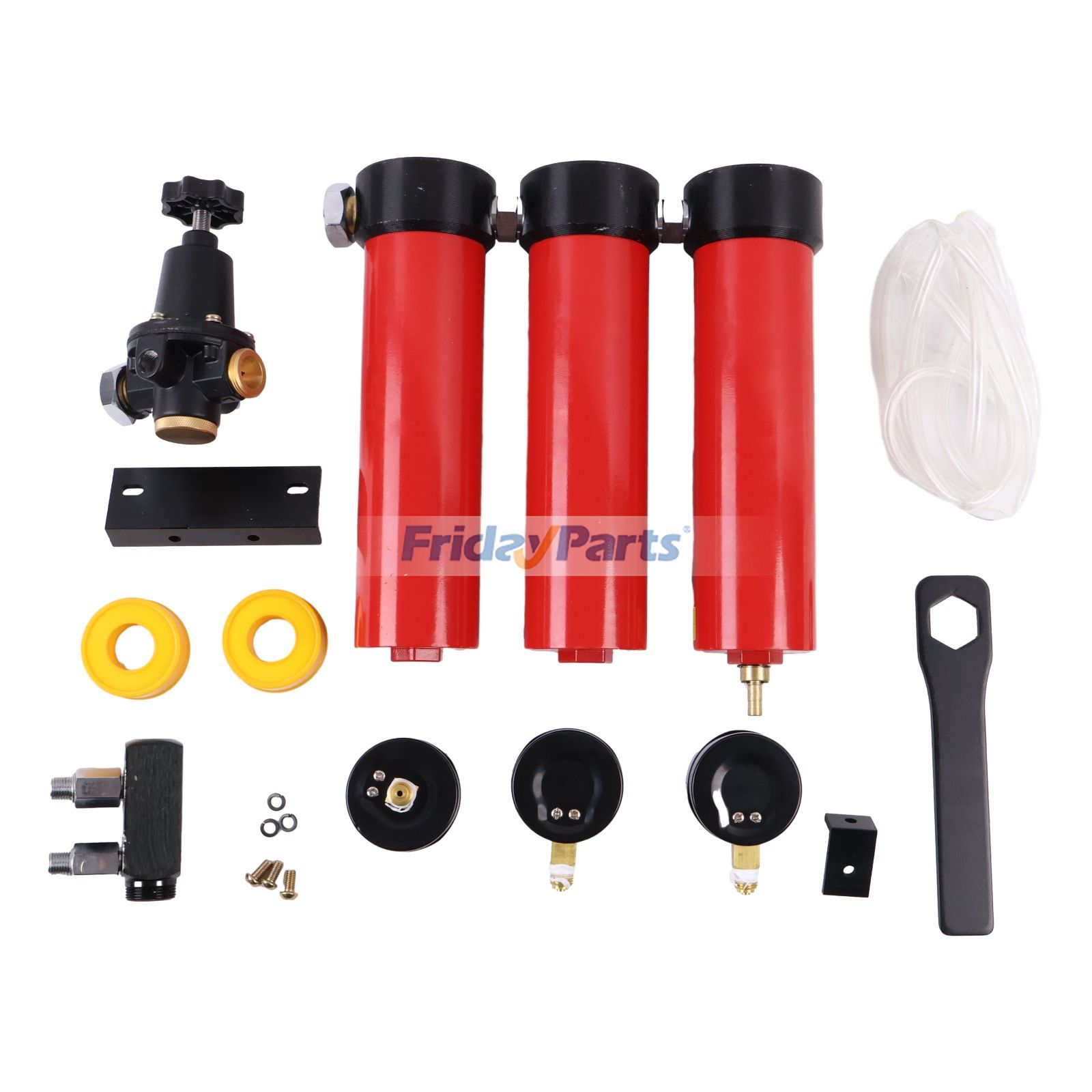 Aftermarket Nanpu Z-Serie 3-stufiges Druckluftfiltersystem 127CFM 1/2" & 3/4" NPT-Einlass 1/4" Auslass Öl- und Wasserabscheider für Spritzpistolen, Werkzeuge, CNC