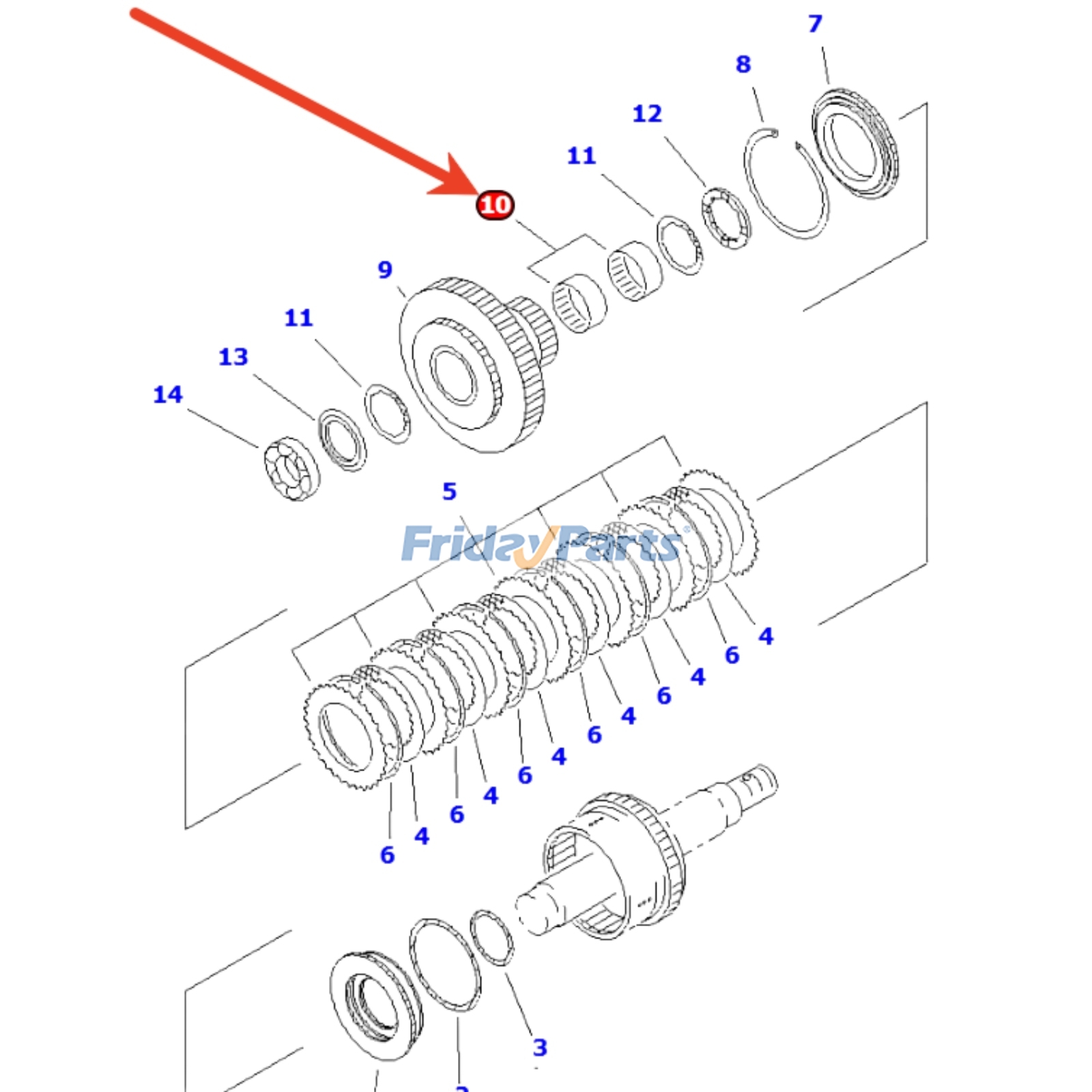 Rolamento de agulhas 714-07-12270 para carregadeira Komatsu WA400-3A WA420-3 WA420-3CS WA420-3L WA450-3A WA470-3 para Carregadora 