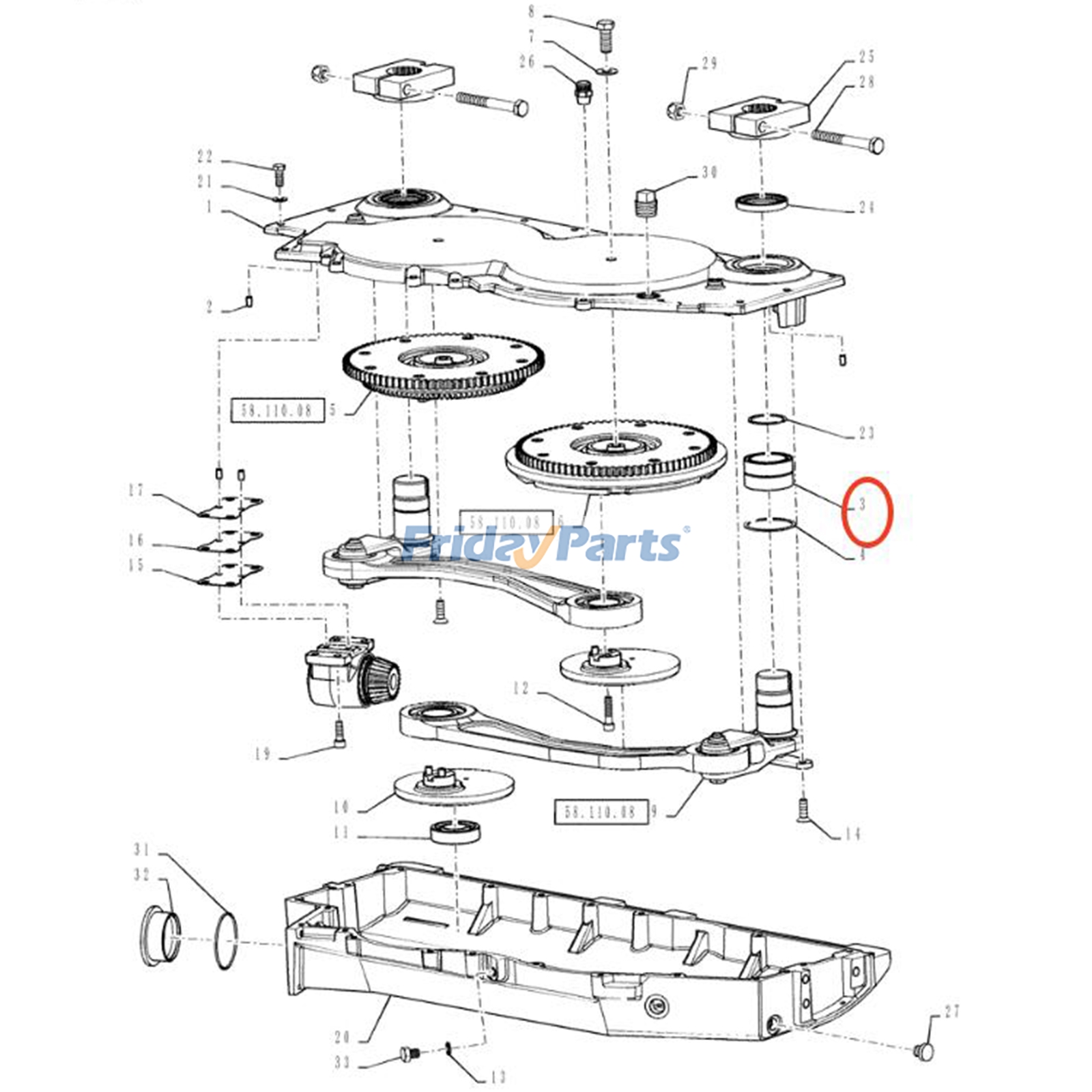 Rolamento de agulhas 84312461 para cabeçote CASE Draper 3152 3162 para Outros Equipamentos Agrícolas