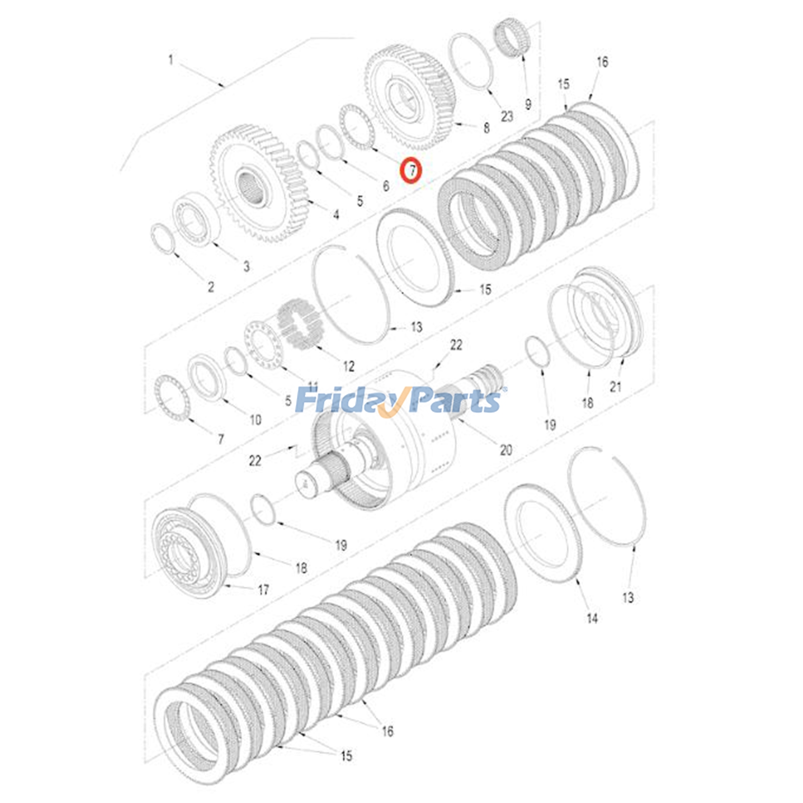 Cojinete de agujas 87640391 para tractor CASE STX325 STX375 STX430 STX450 STEIGER 280 330 380 480 530 Para CASE