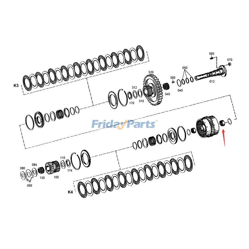 Manguito de aguja 0635303204 para caja de cambios ZF 4WG180 4WG200 Para ZF