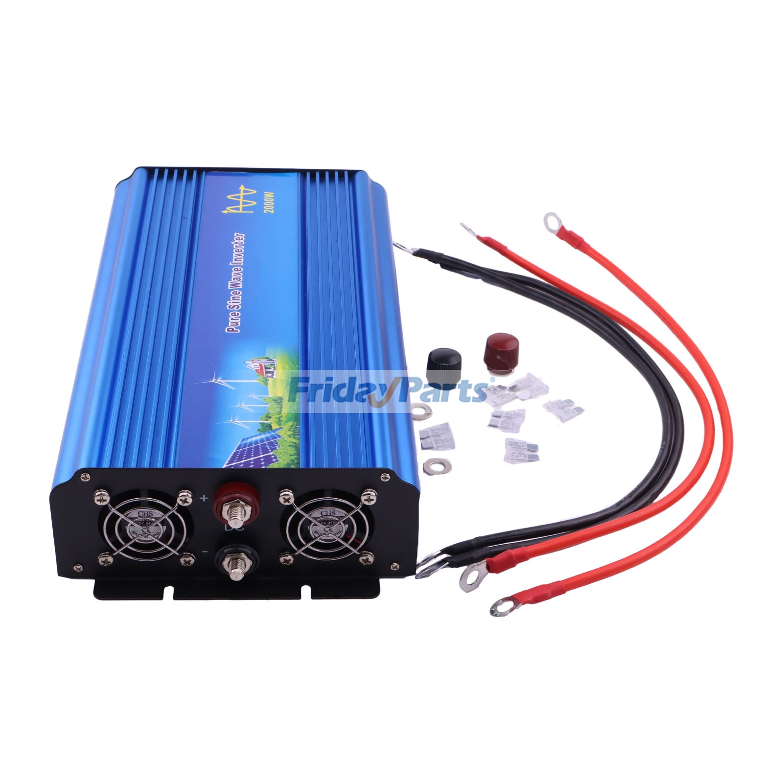 他ブランド用用DC24VからAC200-240V電源純正正弦波インバーター2000W