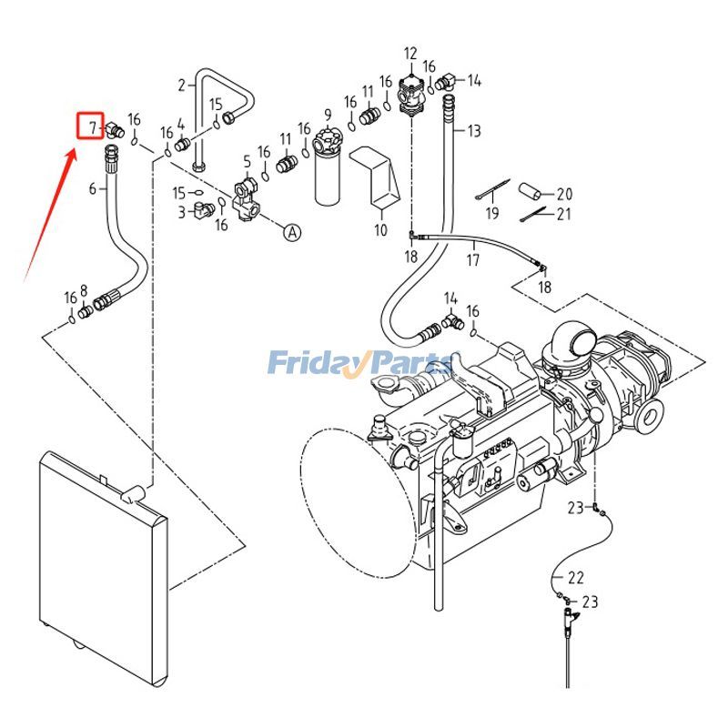 Codo de boquilla 0373485120 para compresor de aire de tornillo Airman PDS750S-4B1 PDSF750-4B3 Para Airman,Para OTRA MARCA