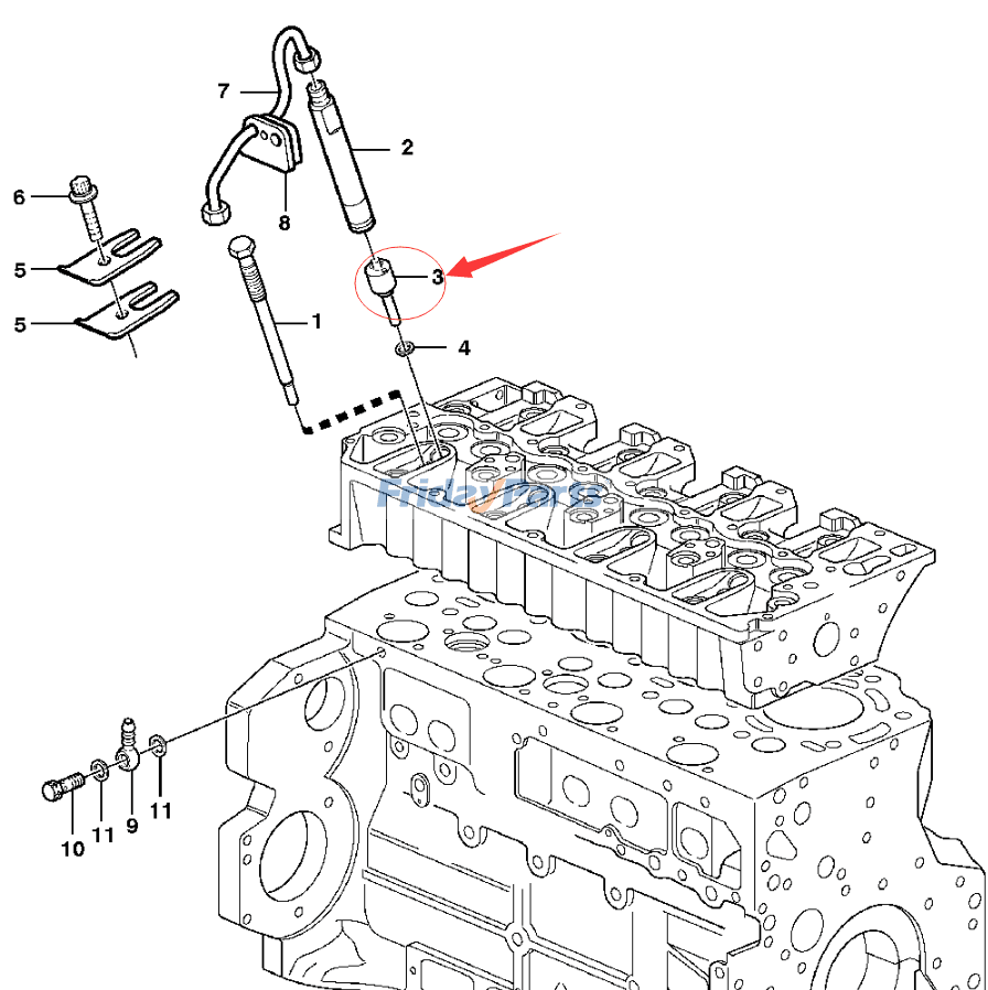 Düse 20524235 für Volvo Penta TAD520 TAD720 D5A D7A EW140B