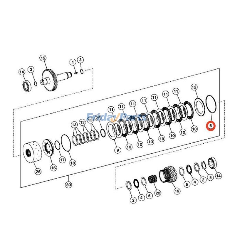 OEM-Sicherungsring T181873 0730513686 für John Deere Motor 4045HBZ03 6068DW401 Lader 444J 544L LKW 300C B30Cfür Für JOHN DEERE