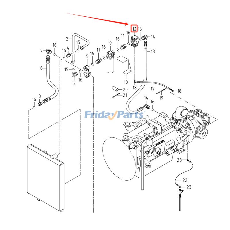 空気圧縮機 オイルチェックバルブアセンブリ