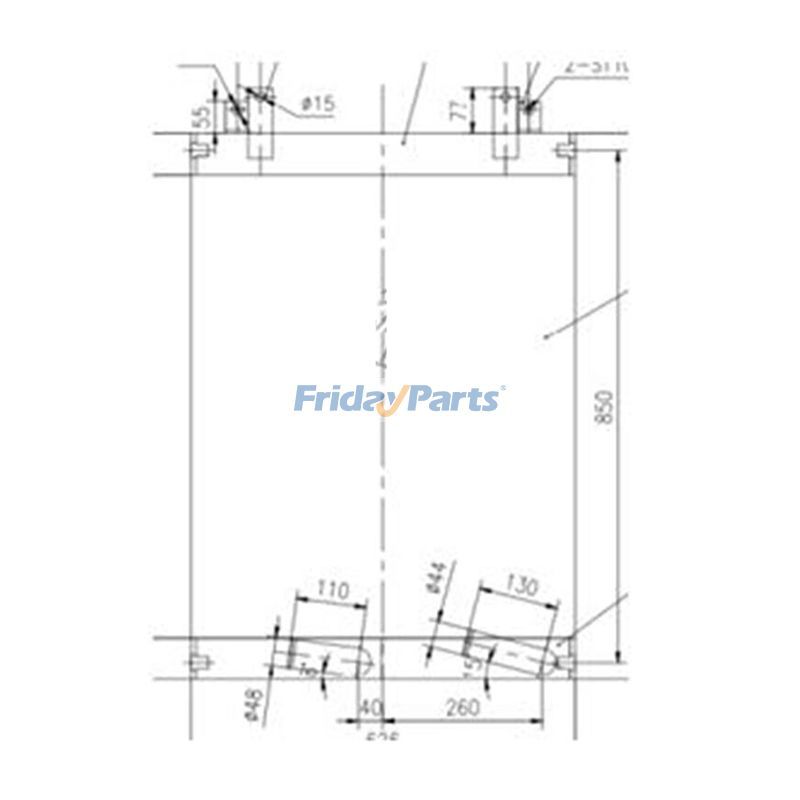 Oil Cooler 11N4-43520 for Hyundai Excavator R150-7 R140-7
