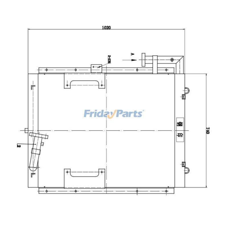 Oil Cooler 11N6-40031 for Hyundai Crawler Excavator R210LC7 RD210-7 R210LC-7